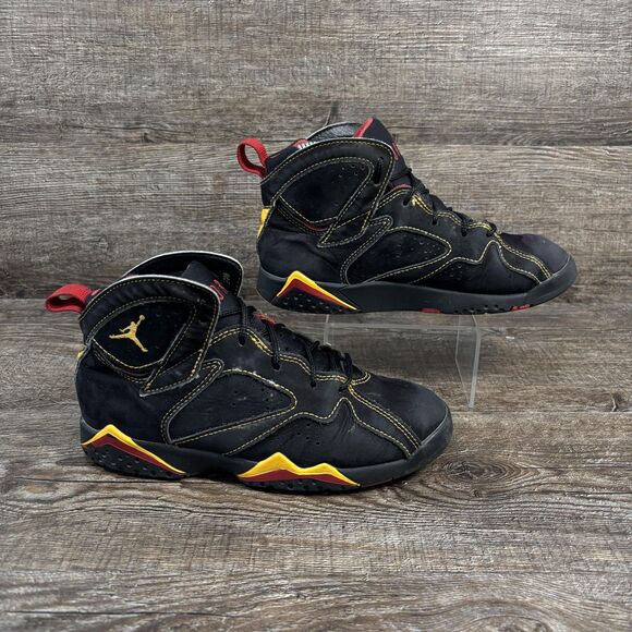 Air Jordan 7 Retro Citrus Shoes Youth Size 1.5Y Black Cardinal DJ2778-081 Kids - Picture 1 of 8